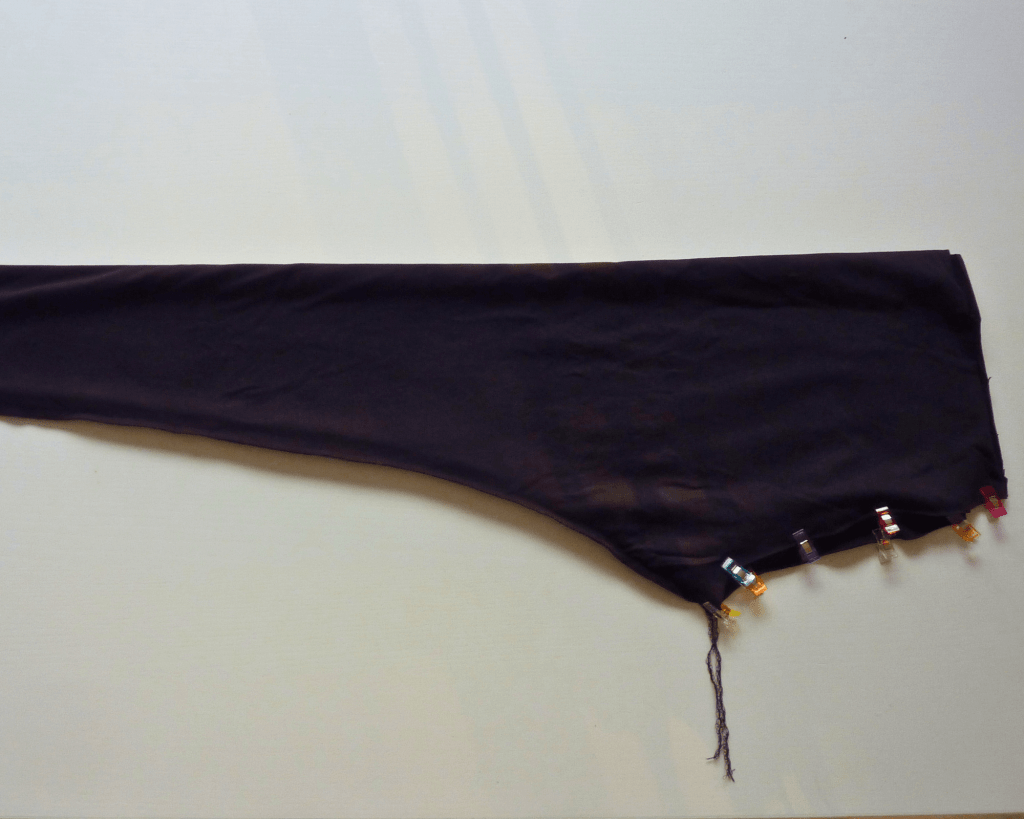 Cucire il cavallo delle leggings nere di Jersey di cotone